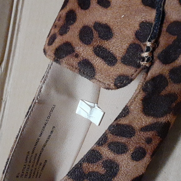 Women's "A new day" leopard faux suede flats/slip on shoes - Picture 9 of 12